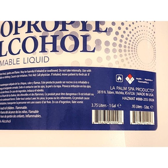 LaPalm Spa Products - %70 Isopropyl Alcohol 1 Gallon for Sanitizing and Cleaning - Picture 3 of 5